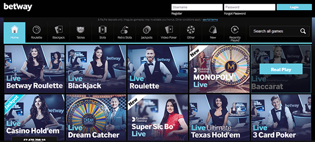 change display name on betway live casino